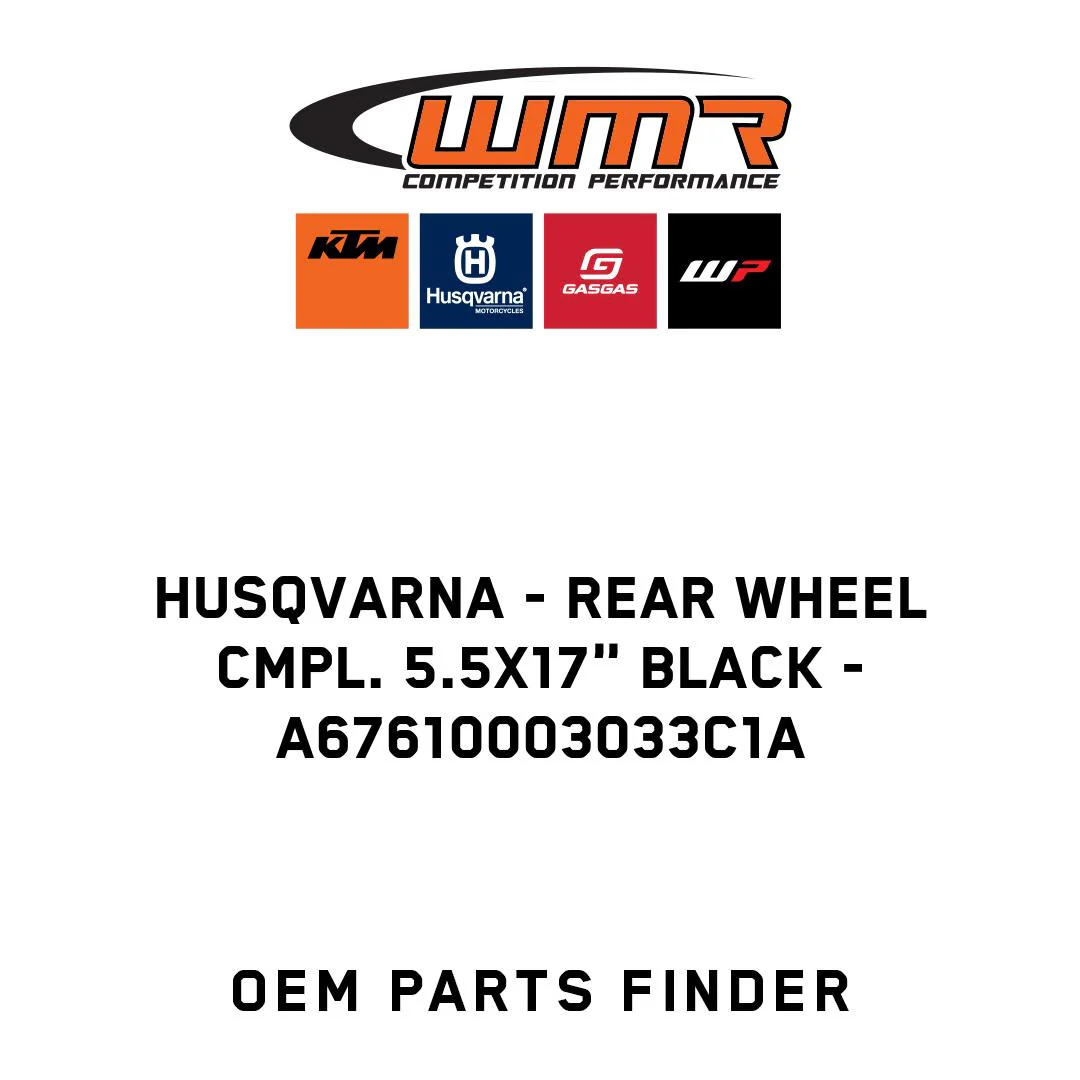 Husqvarna - Rear wheel cmpl. 5.5x17" black - A67610003033C1A