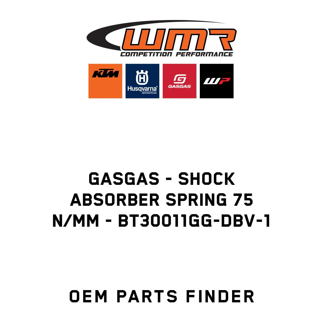 GASGAS - Shock Absorber Spring 75 N/mm - BT30011GG-DBV-1