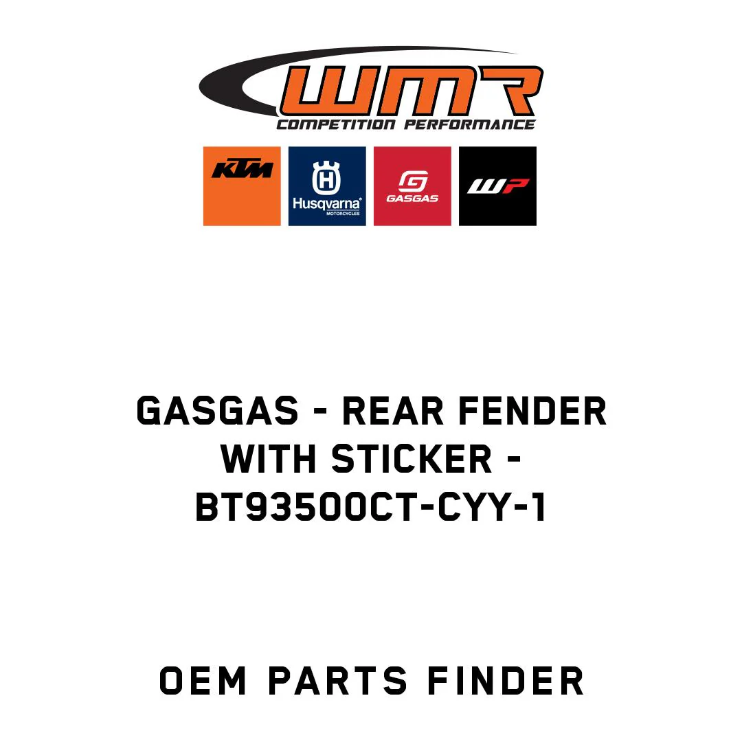 GASGAS - Rear fender with sticker - BT93500CT-CYY-1