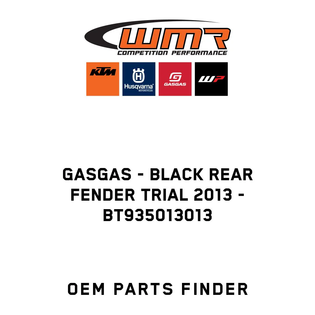 GASGAS - BLACK REAR FENDER TRIAL 2013 - BT935013013