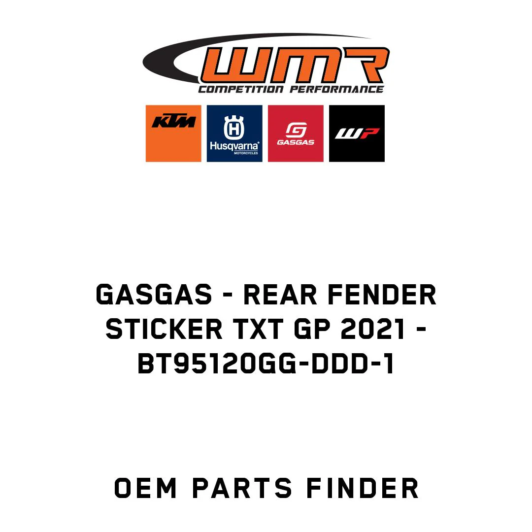 GASGAS - REAR FENDER STICKER TXT GP 2021 - BT95120GG-DDD-1