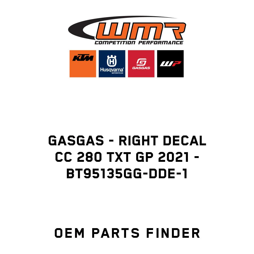 GASGAS - RIGHT DECAL CC 280 TXT GP 2021 - BT95135GG-DDE-1