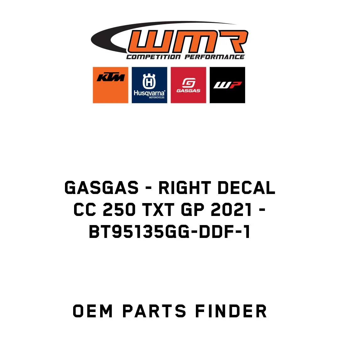 GASGAS - RIGHT DECAL CC 250 TXT GP 2021 - BT95135GG-DDF-1