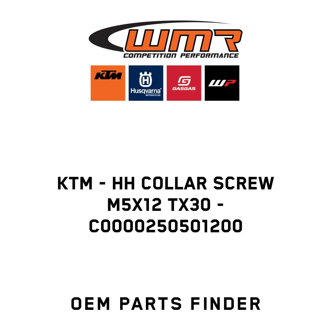 KTM - HH collar screw M5x12 TX30 - C0000250501200