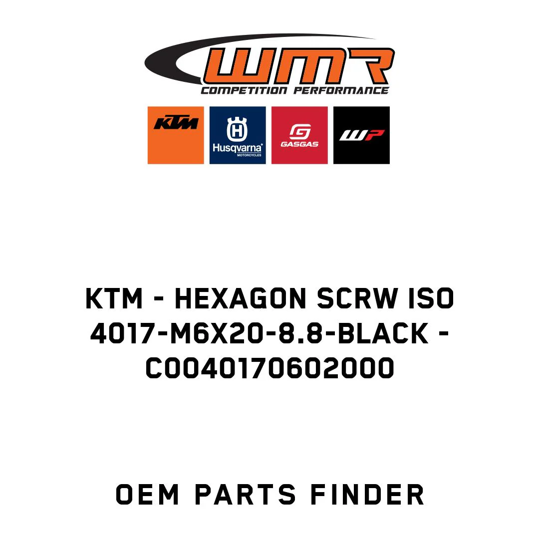 KTM - hexagon scrw ISO 4017-M6x20-8.8-black - C0040170602000