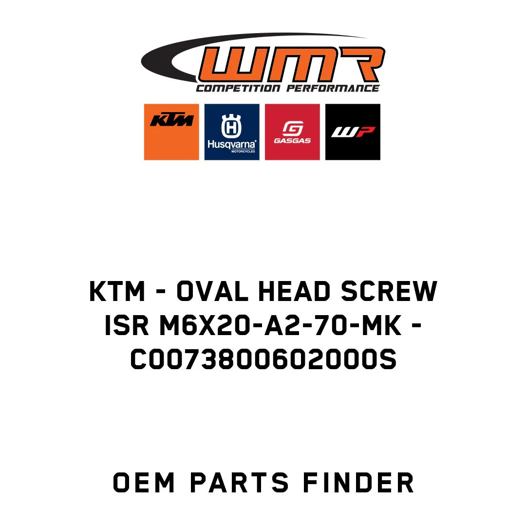 KTM - Oval head screw ISR M6x20-A2-70-MK - C0073800602000S