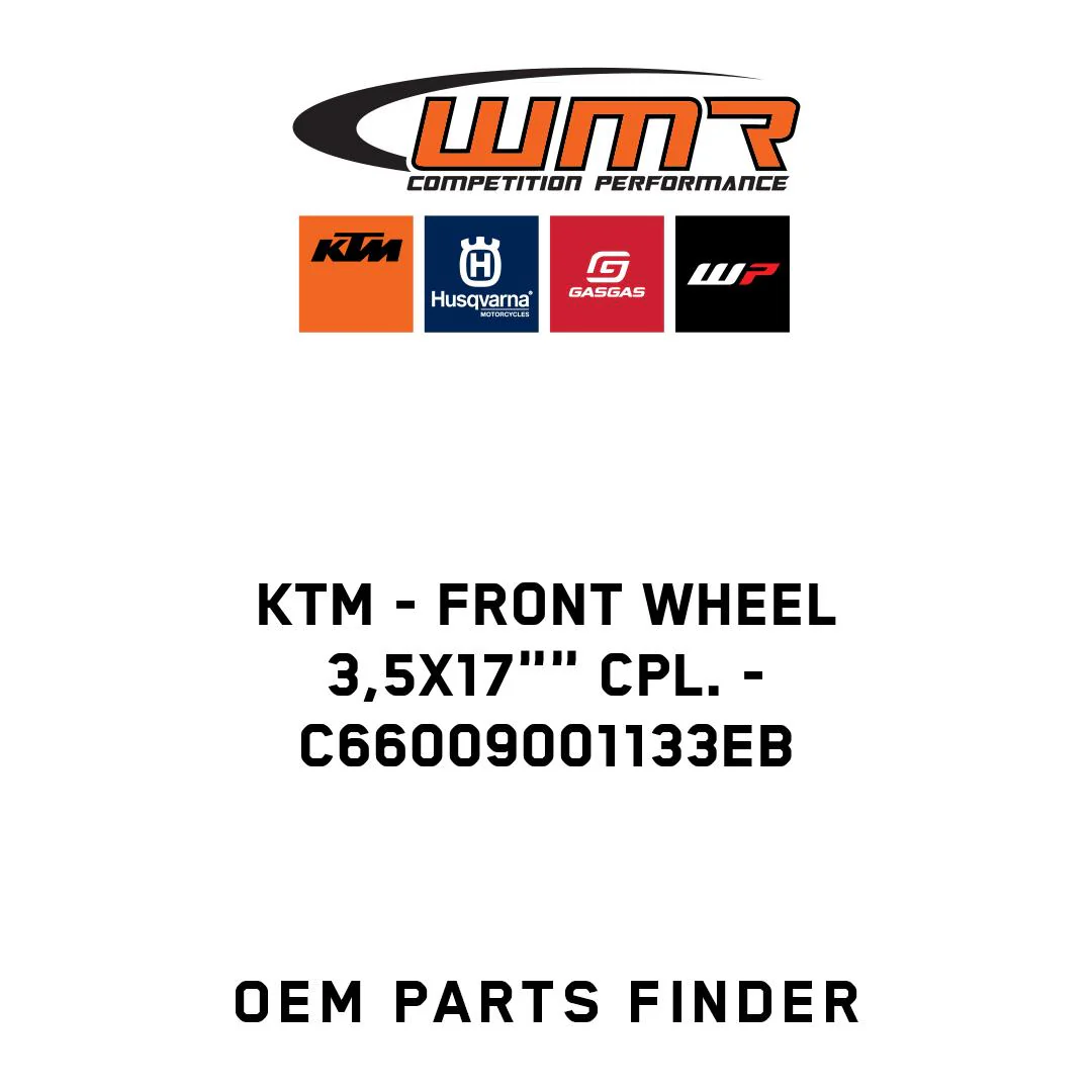 KTM - Front wheel 3,5x17"" cpl. - C66009001133EB