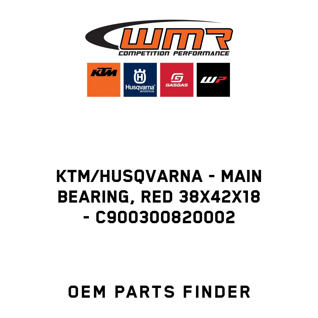 KTM/Husqvarna - Main bearing, red 38x42x18 - C900300820002