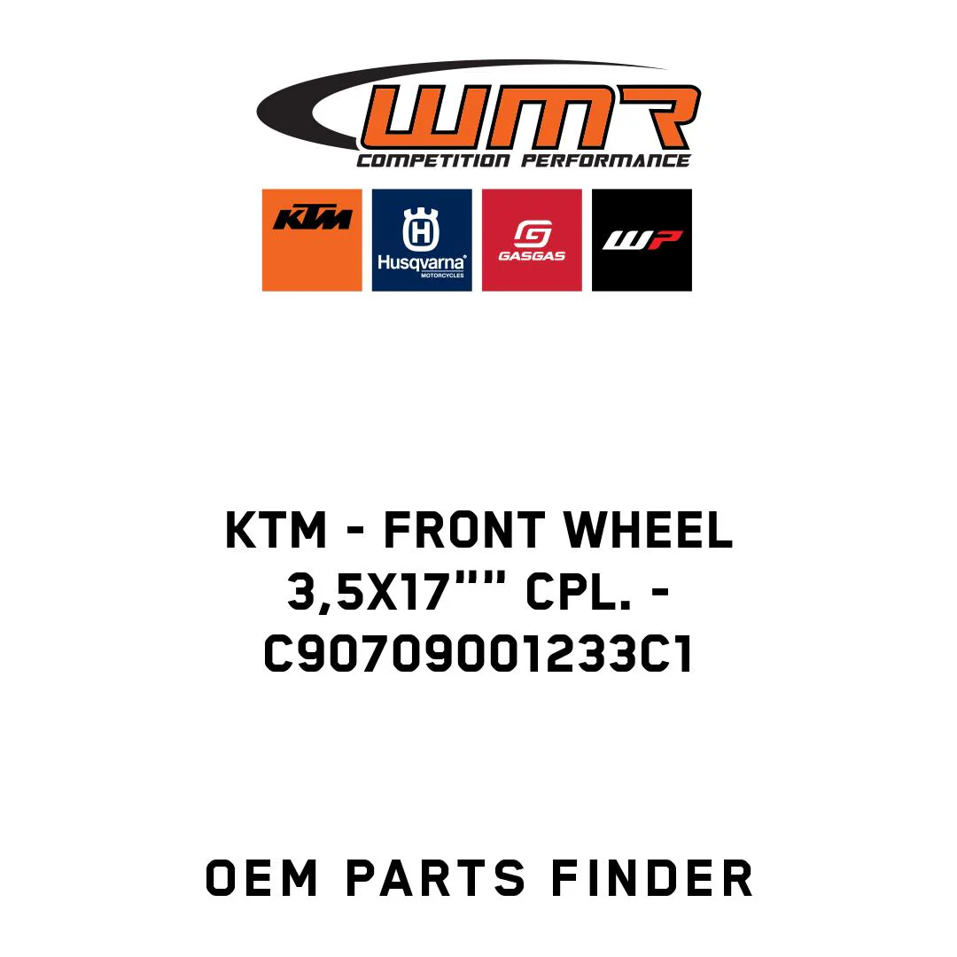 KTM - Front wheel 3,5x17"" cpl. - C90709001233C1