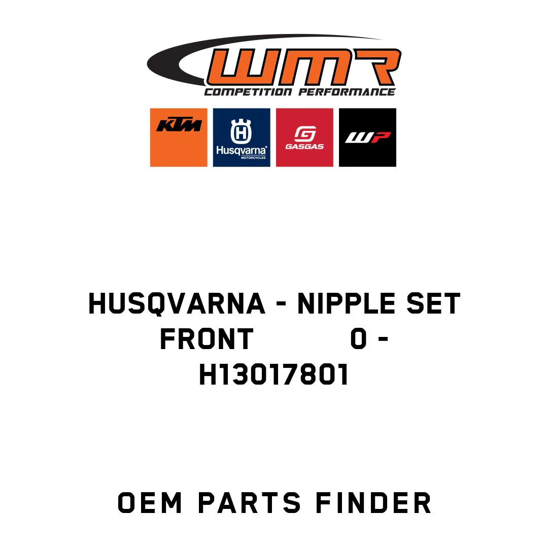 Husqvarna - NIPPLE SET FRONT           0 - H13017801