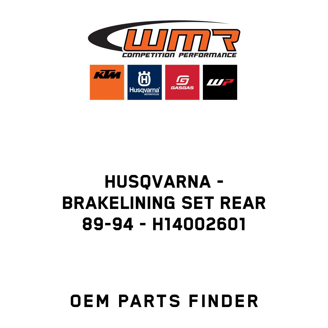 Husqvarna - BRAKELINING SET REAR 89-94 - H14002601