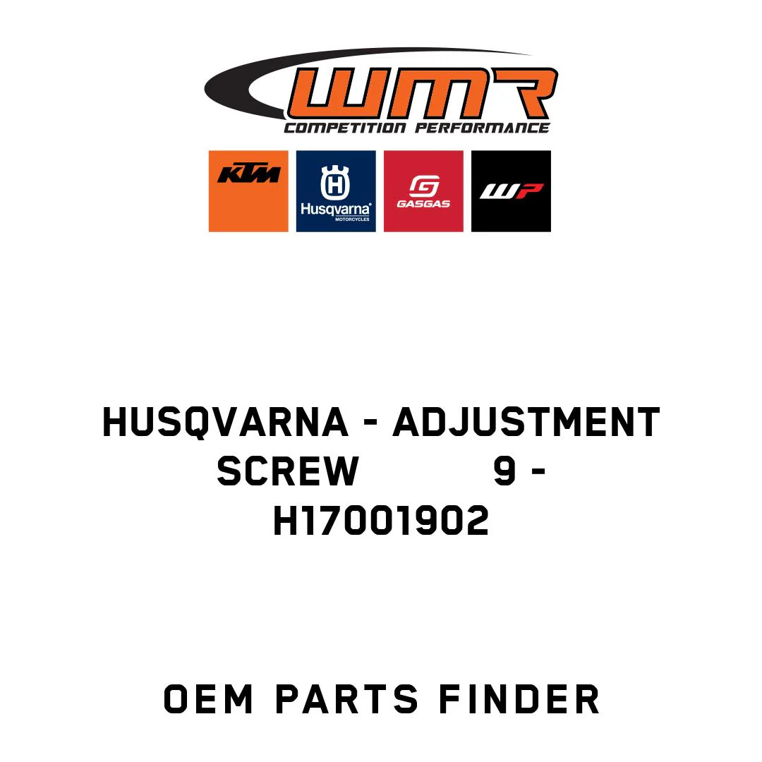 Husqvarna - ADJUSTMENT SCREW           9 - H17001902