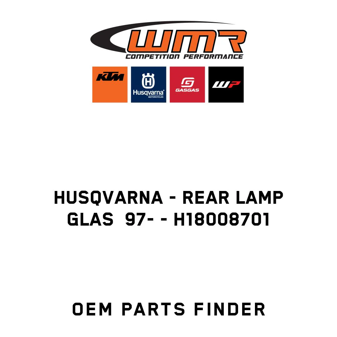 Husqvarna - REAR LAMP GLAS  97- - H18008701