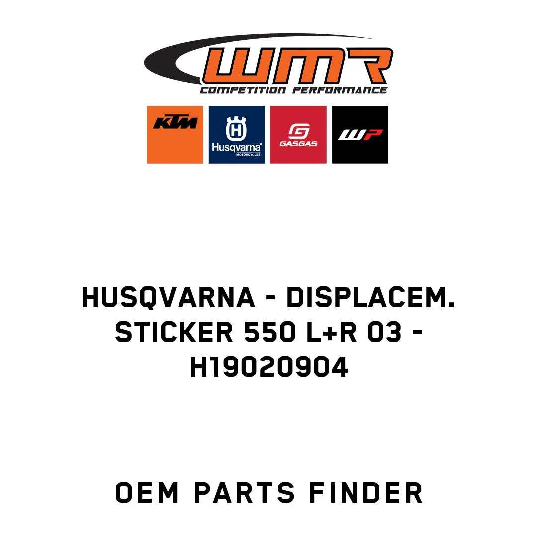 Husqvarna - DISPLACEM. STICKER 550 L+R 03 - H19020904