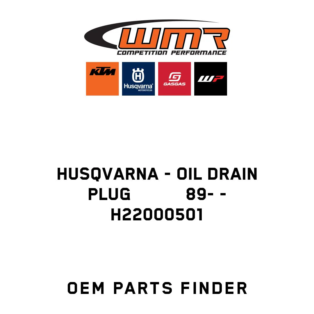 Husqvarna - OIL DRAIN PLUG           89- - H22000501