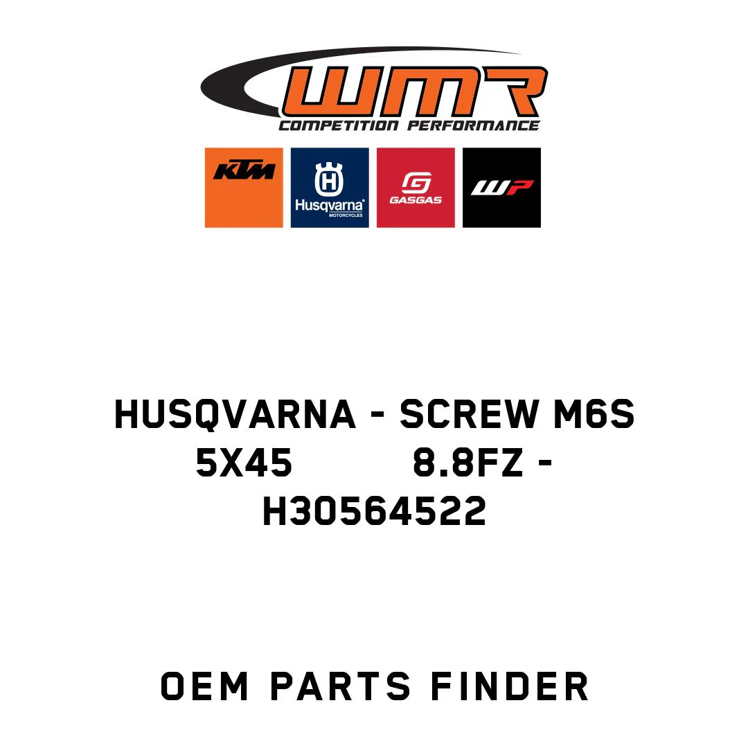 Husqvarna - SCREW M6S 5X45          8.8FZ - H30564522