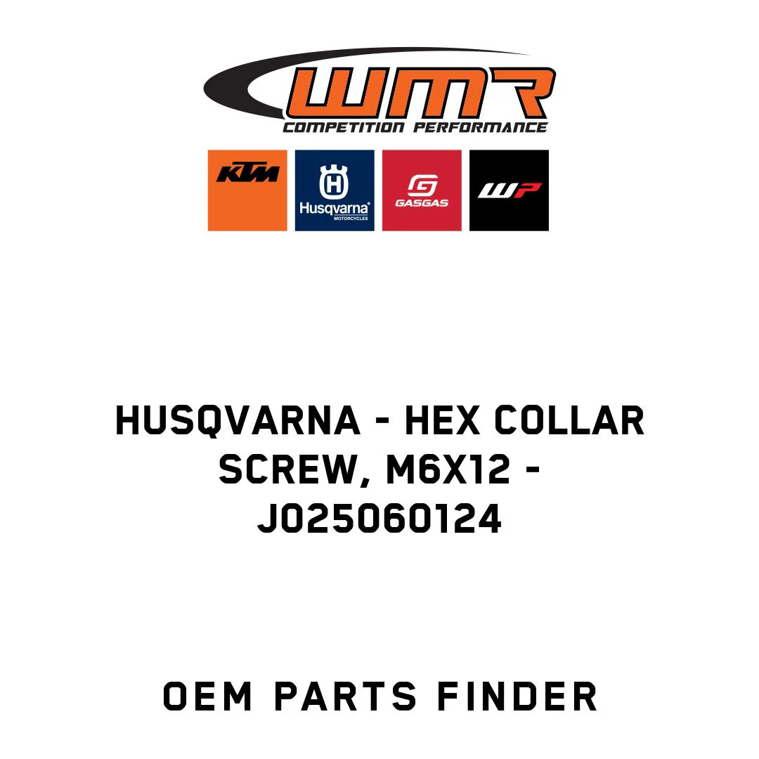 Husqvarna - Hex collar screw, M6X12 - J025060124