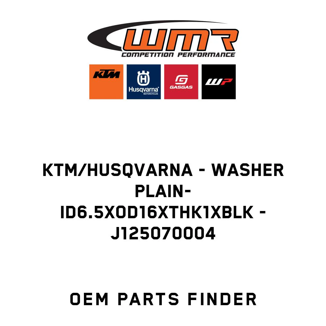 KTM/Husqvarna - washer plain-id6.5xod16xthk1xblk - J125070004