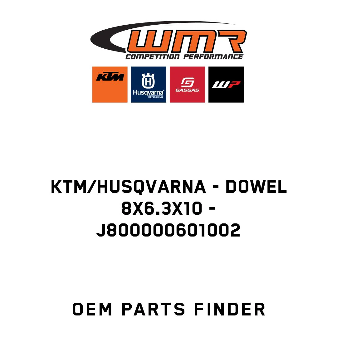 KTM/Husqvarna - Dowel 8x6.3x10 - J800000601002