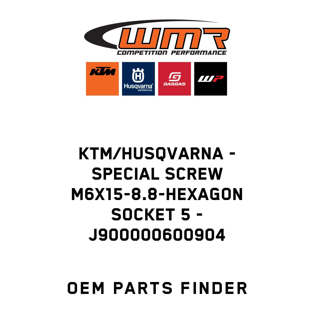 KTM/Husqvarna - special screw M6x15-8.8-hexagon socket 5 - J900000600904