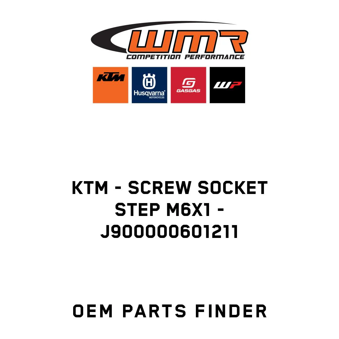 KTM - SCREW SOCKET STEP M6X1 - J900000601211