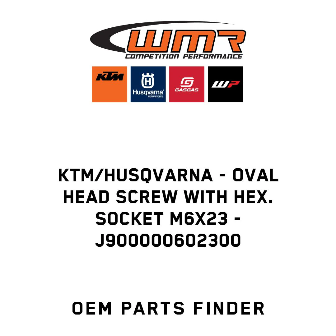 KTM/Husqvarna - Oval head screw with hex. socket M6x23 - J900000602300