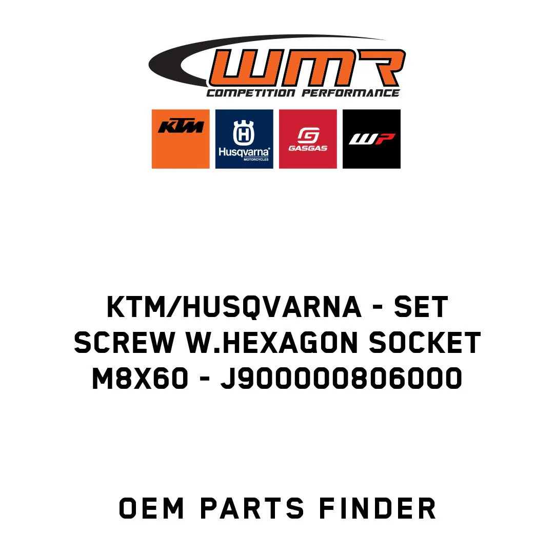 KTM/Husqvarna - Set screw w.hexagon socket M8x60 - J900000806000