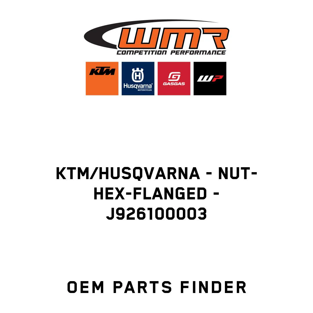KTM/Husqvarna - nut-hex-flanged - J926100003
