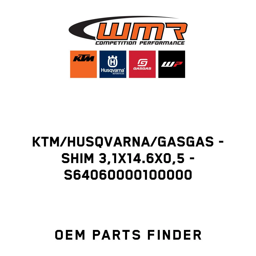 KTM/Husqvarna/GASGAS - Shim 3,1x14.6x0,5 - S64060000100000