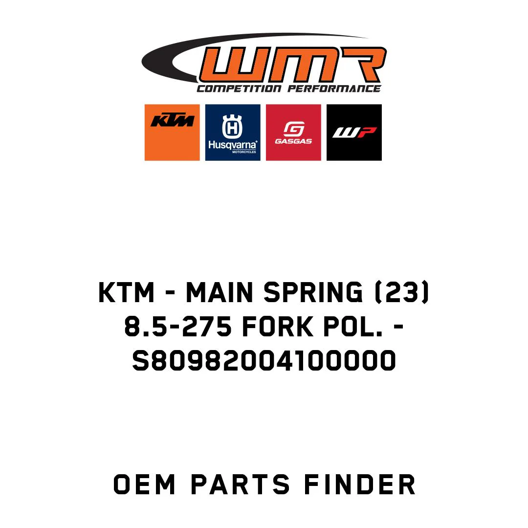 KTM - Main spring (23) 8.5-275 fork pol. - S80982004100000