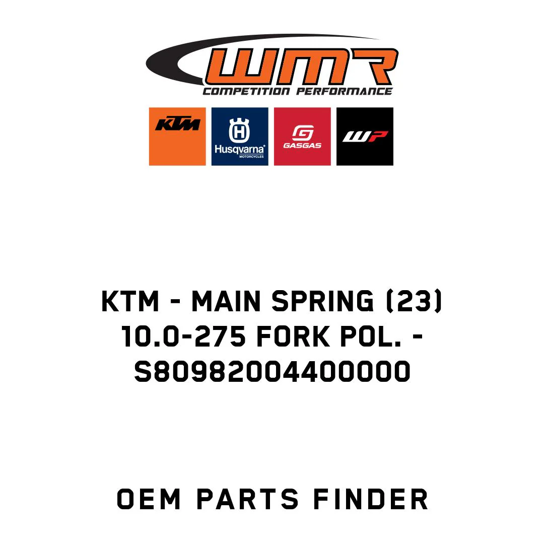 KTM - Main spring (23) 10.0-275 fork pol. - S80982004400000