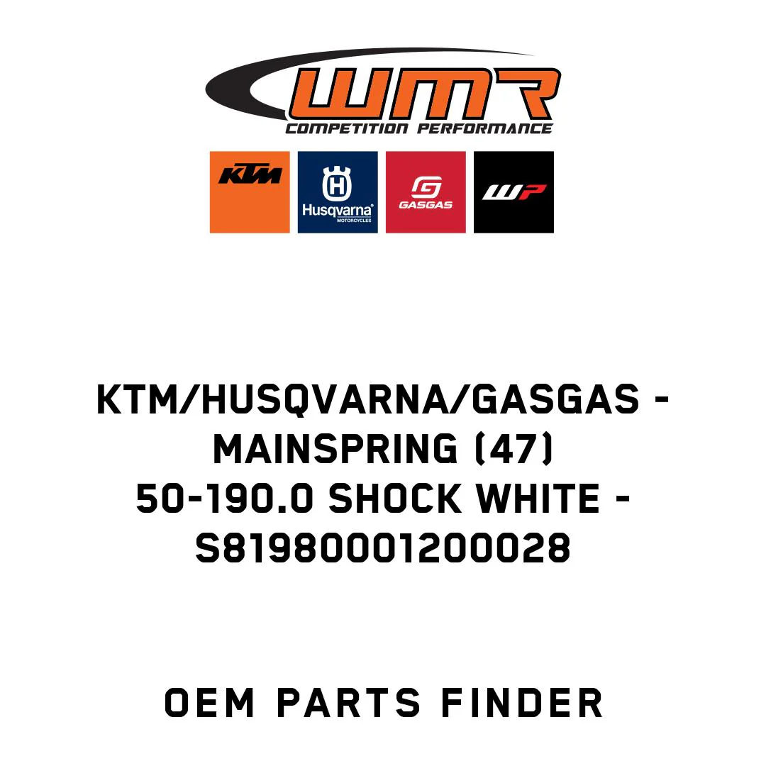 KTM/Husqvarna/GASGAS - Mainspring (47) 50-190.0 shock white - S81980001200028