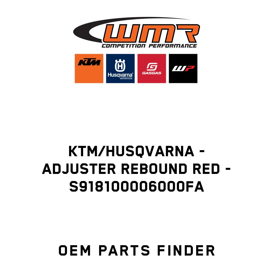 KTM/Husqvarna - Adjuster rebound red - S918100006000FA